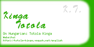 kinga totola business card